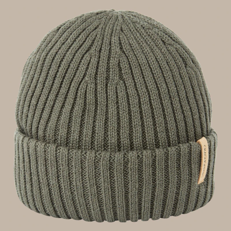 Image of Craghoppers Craghoppers National Trust Gaddings Knitted Beanie Hat in Khaki Size: Small/Large Khaki S/M Unisex 5063260085588