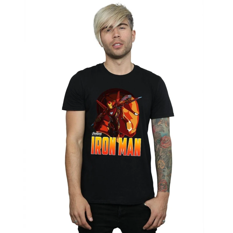 Image of Marvel Marvel Men Avengers Infinity War Iron Man Character T-Shirt in Black Size: Small Black S Male 5057736882412