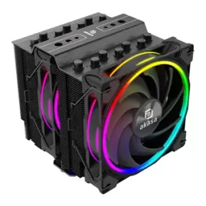 Image of Akasa Soho H7 Premium Dual Tower ARGB Intel/AMD Black CPU Cooler