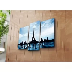 Image of 3KBPAT-13 Multicolor Decorative Canvas Painting (3 Pieces)