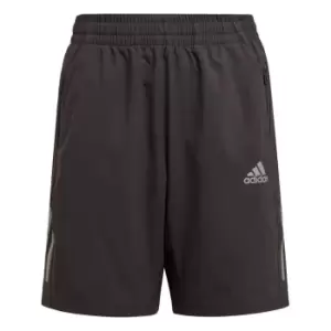 Image of adidas AEROREADY Run Shorts Kids - Black / Impact Yellow
