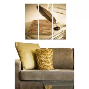 Image of MDF1314845 Multicolor Decorative MDF Painting (3 Pieces)