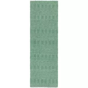Image of Asiatic Carpets Sloan Hand Woven Runner Green - 66 x 200cm
