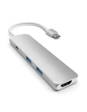 Image of Satechi ST-AMSHS interface hub USB 3.2 Gen 1 (3.1 Gen 1) Type-C 5000 Mbps Silver
