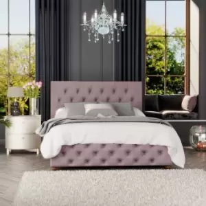 Image of Luna Ottoman Storage Bed, Plush Velvet, Blush Small Double - Laurence Llewelyn-bowen