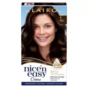 Image of Nice N' Easy Clairol Nice'n Easy Hair Dye, 4 Dark Brown