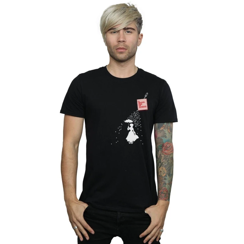Image of Disney Men Mary Poppins Spoonful Of Sugar T-Shirt in Black Size: Small Black S Male 5057864438857