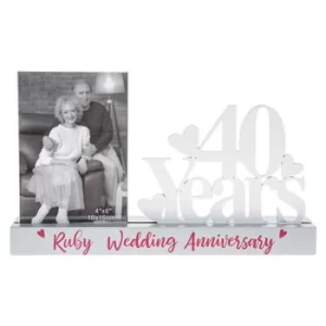Image of Loving Words Frame Ruby Anniversary