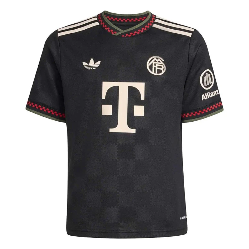 Image of adidas Bayern Munich Third Shirt 2025 2026 Juniors Black male 7-8 Years
