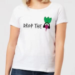 Image of Drop the Beet Womens T-Shirt - White - 4XL