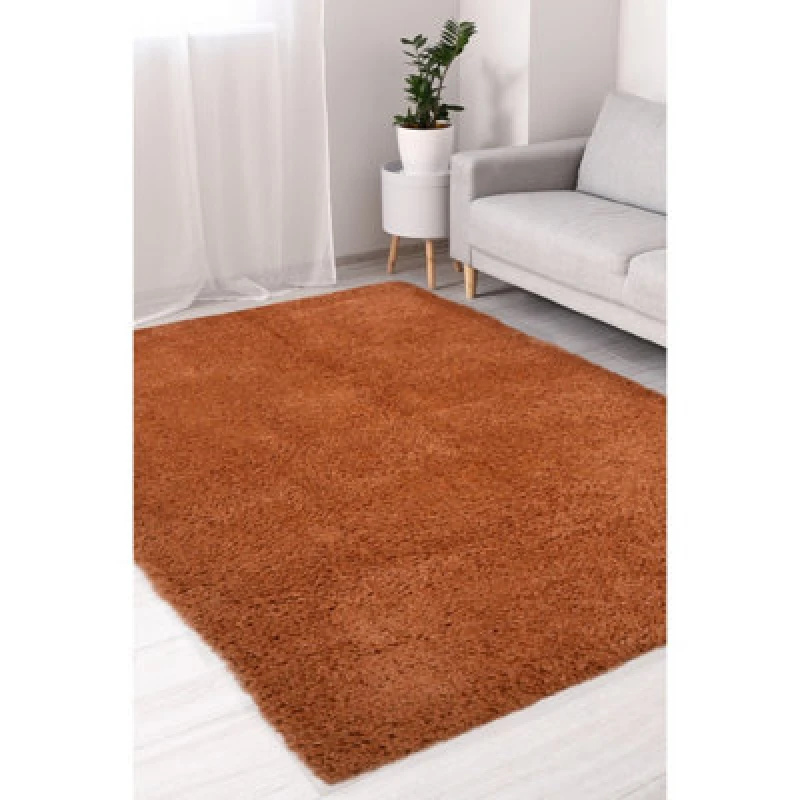 Image of Homemaker Snug Plain Shaggy Cosy Rug Terracotta - Homemaker - Size: 80X150 Terracotta 80X150 ND76517
