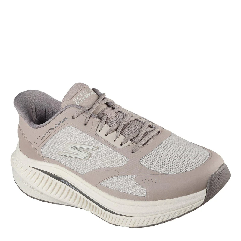 Image of Skechers Mens Go Walk Max Cushioning Slip On Runners Taupe male 7 (41)