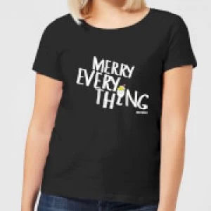 Image of Smiley World Merry Everything Womens T-Shirt - Black - 5XL