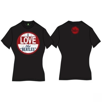 Image of Beatles - The - I Love The Beatles Ladies XX-Large T-Shirt - Black