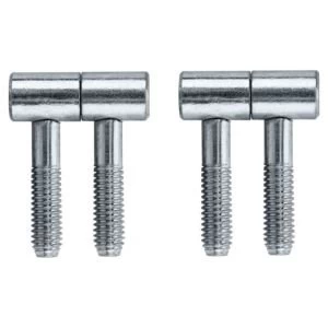 Image of Lightweight Chrome effect Metal Barrel hinge L34x12mm Pack of 2