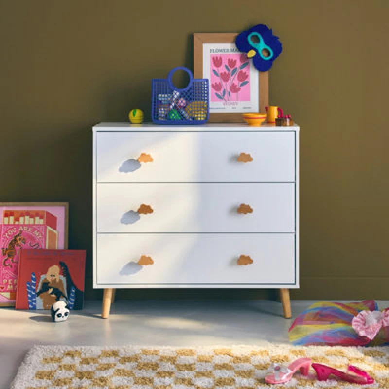 Image of sweeek Chest Of 3 Drawers White
