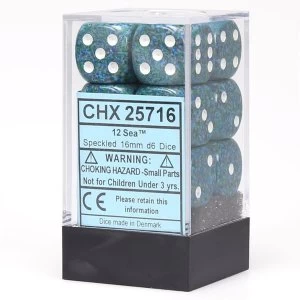 Image of Chessex 16mm d6 Dice Block: Speckled Sea