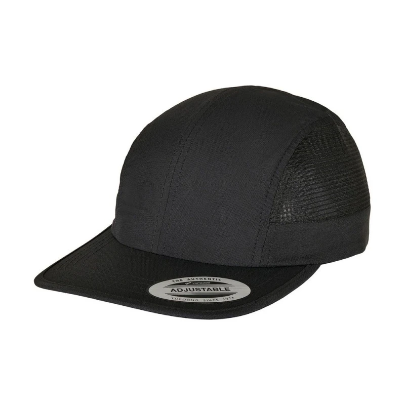 Image of Flexfit Flexfit Men Nylon Snapback Cap in Black One Size Male 5063300289273