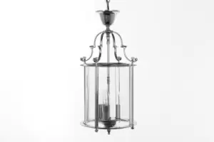 Image of Colchester 3 Light Chrome Ceiling Chain Indoor Lantern