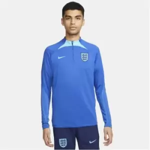 Image of Nike England Strike Mens Dri-FIT Knit Football Drill Top - Blue