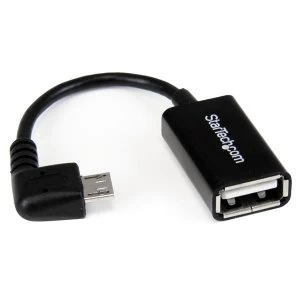 Image of Startech 5" Right Angle Micro USB to USB