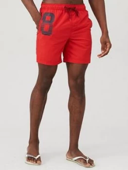 Image of Superdry Waterpolo Swim Shorts - Red Size M Men