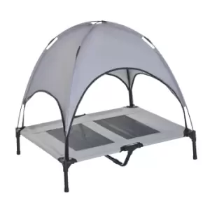 Image of Pawhut 92cm UV Protecting Elevated Cooling Dog Bed - Grey