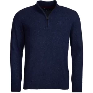 Image of Barbour Mens Tisbury 1/2 Zip Navy Large