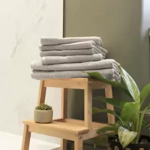 Image of Loft Combed Cotton 6 Piece Hand/Bath Towel Set Dove