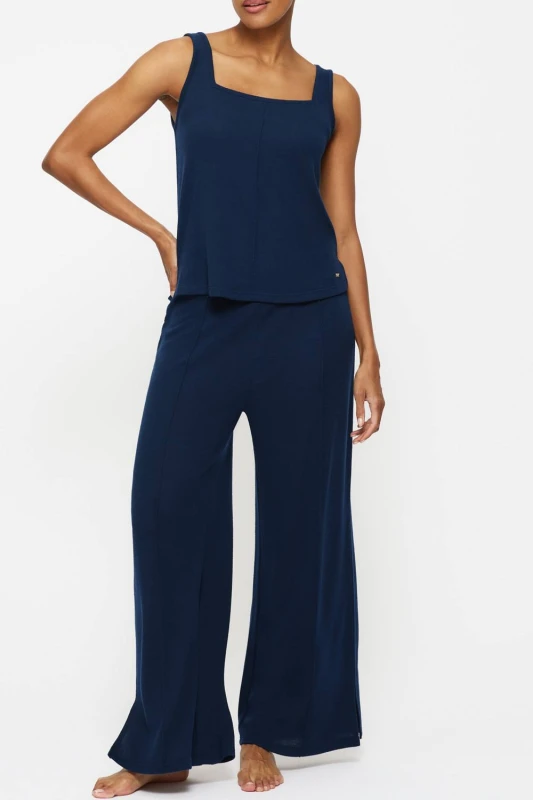 Image of KBX Womens Marie Brushed Cami Top in Navy Size: 10 Navy Female 10