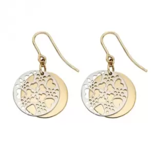 Image of 9ct Gold Mandala Multi Disc Drop Earrings GE2403