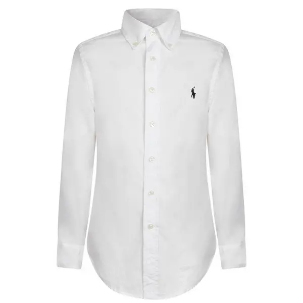 Image of POLO RALPH LAUREN Boy'S Long Sleeve Oxford Shirt - White 1 - 2 Years