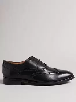 Image of Ted Baker Leather Brogues, Black, Size 9, Men