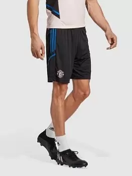 Image of adidas 22/23 Manchester United Training Shorts - Black/Multi, Black/Multi, Size S, Men