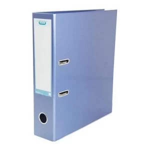 Image of Elba Classy A4 Lever Arch File 70mm Laminated Gloss Finish Metallic Blue Single