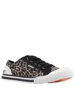 Image of Rocket Dog Jazzin Plimsolls, Leopard, Size 6, Women