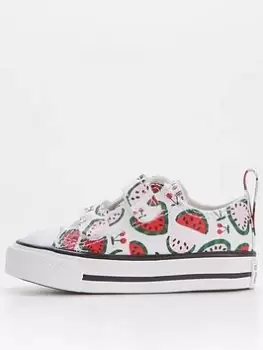 Image of Converse Chuck Taylor All Star 2V Infant Trainers - White/Multi, Size 5