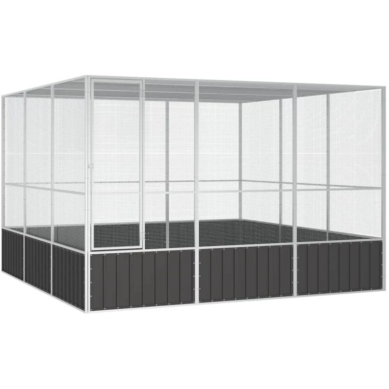 Image of VIDAXL Vidaxl - Bird Cage Anthracite 302.5x324.5x211.5cm Galvanised Steel 171550