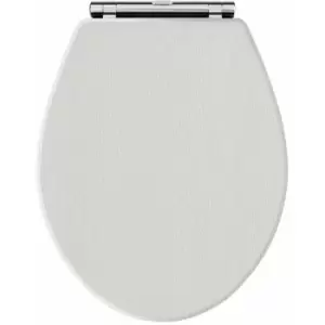 Image of Richmond Soft Close Toilet Seat Chrome Hinges - Timeless Sand - Hudson Reed