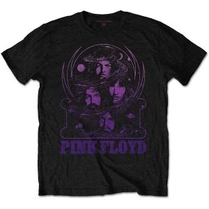 Image of Pink Floyd - Purple Swirl Mens Medium T-Shirt - Black