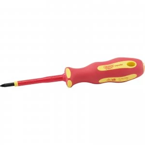 Image of Draper Expert Ergo Plus VDE Insulated Pozi Screwdriver PZ1 80mm