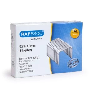 Image of Rapesco 923/10mm Galvanised Staples Box of 1000