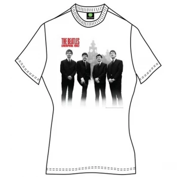 Image of Beatles - The - In Liverpool Ladies XX-Large T-Shirt - White