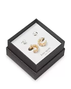 Image of kate spade new york You're a Gem Stud & Huggie Earrings Set