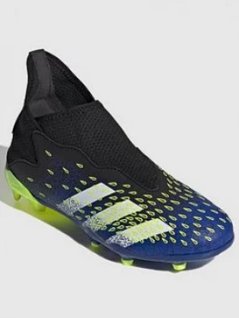 Image of adidas Junior Predator Laceless 20.3 Firm Ground Football Boot - Black/Yellow, Size 4