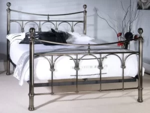 Image of Limelight Gamma 4ft6 Double Antique Nickel Metal Bed Frame