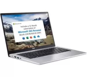 Image of Acer Swift 1 14" Laptop - Intel Pentium, 128GB SSD, Silver/Grey