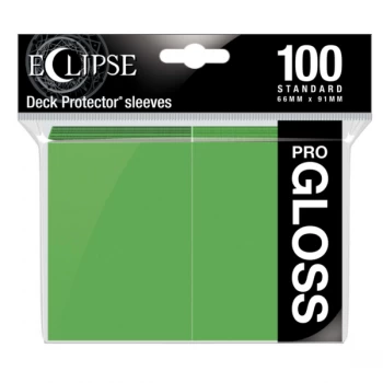 Image of Ultra Pro Eclipse Lime Green Gloss Standard Sleeves - 100 Sleeves