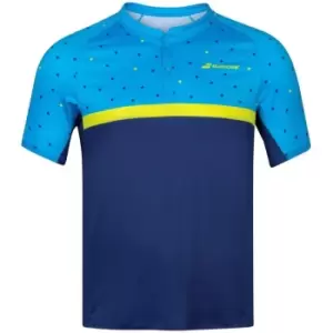 Image of Babolat Compete Crew Neck Polo Shirt - Blue