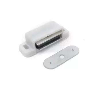 Image of Magnetic Catches Cabinet Cupboard Catch 3-4Kg Pull - Colour White - Pack of 2